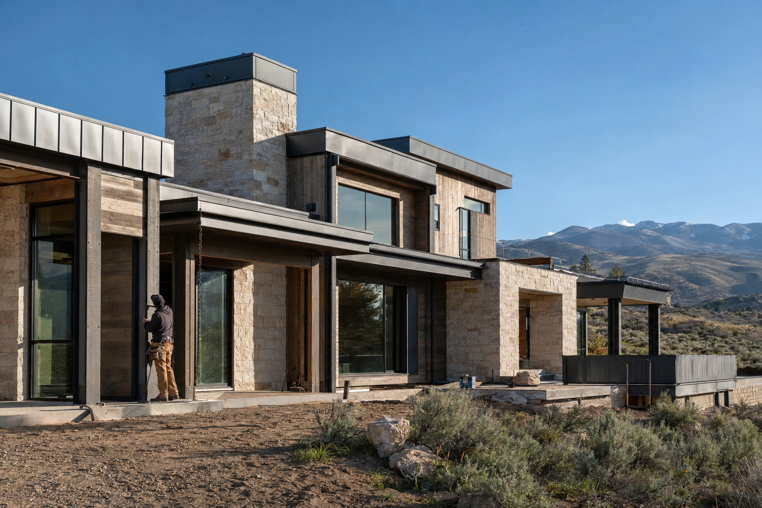 Modern mountain home in the Utah foothills
